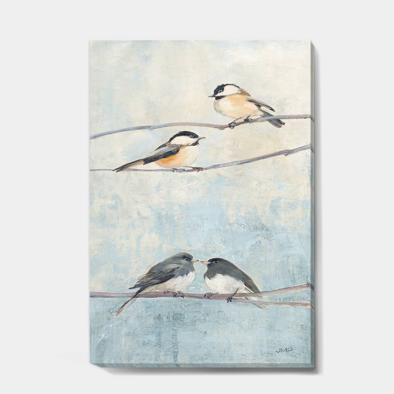 Designart - Bird Hanging on Tree I - Modern Farmhouse Gallery-wrapped Canvas